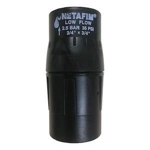 NETAFIM PRESSURE REGULATOR 3/4IN LOW FLOW 0.25-4.4GPM